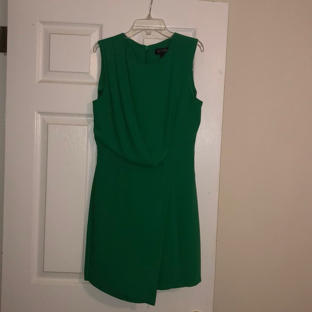 Nordstrom Top Shop green dress